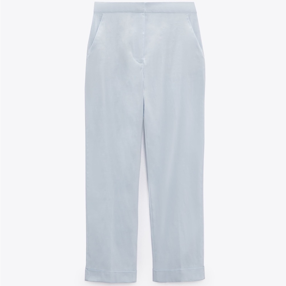 Zara “Turned Up Straight Leg Pants”
